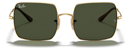Óculos De Sol Ray-ban Square Dourado 0rb1971l 91473154 Cor da lente Verde Desenho Liso