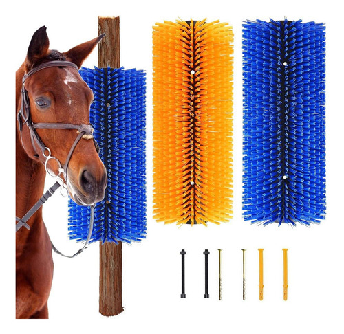 Cepillos Para Rascar Ganado, Cepillo Para Azul Y Amarillo
