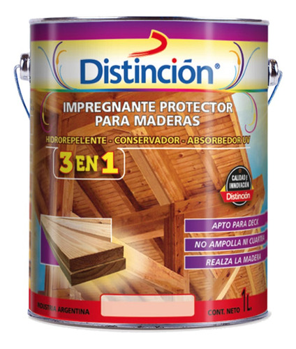 Impregnante Para Madera Brillante 4 Lts Distincion