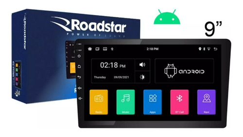 Multimídia Android Rs-910br Prime C/ Espelhamento Gps Touch Cor Preto