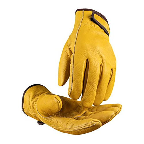 Toolant Guantes De Trabajo De Cuero De Invierno, Forro Thins