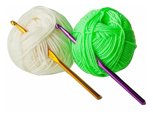Juego De 12 Agujas De Crochet Metal Acero Inoxidable Origina
