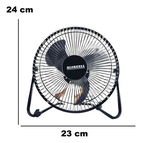 Mini Ventilador De Mesa Not Articulavel Usb 8 Polegadas Top