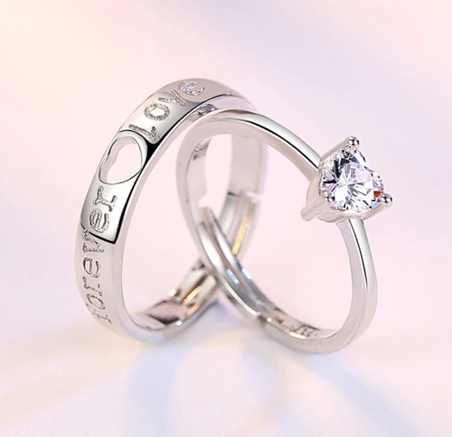 Anillos En Plata 925 Para Pareja Amor Regalo San Valentín