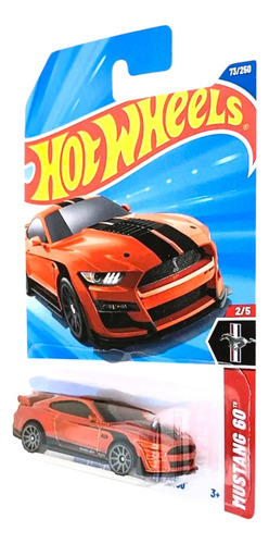 Hotwheels 1:64 2020 Ford Mustang Shelby Gt500 Metal Naranja