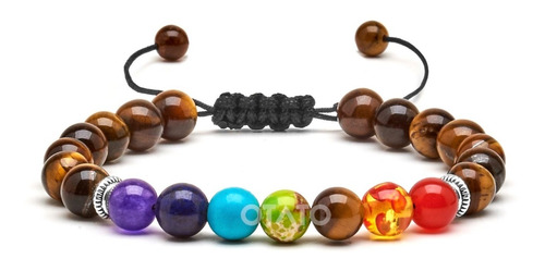 Pulsera Hombre Mujer Pulsera 7 Chakras Piedras Naturales