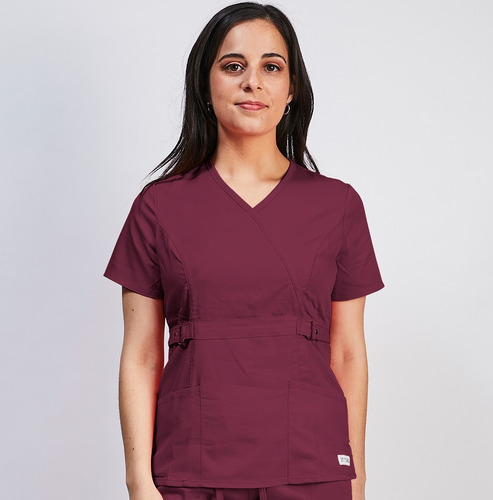 Top Polera Uniforme Clinico Mujer -vino- Live Stitches