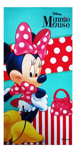 Toallón Infantil  - Minnie Mouse 100 % Algodón. 1,50 X 70 