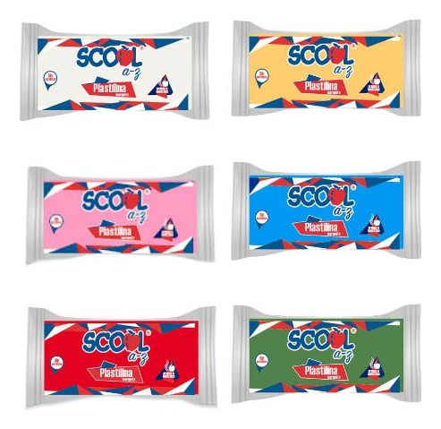 6 Plastilinas Colores Variados Plastilinas