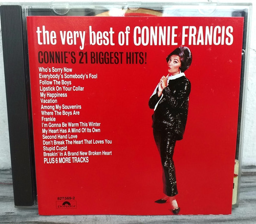 Connie Francis - The Very Best Of - Cd Ingles Año 1987 