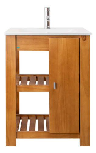 Vanitory Madera Maciza 60cm Bacha Puerta 