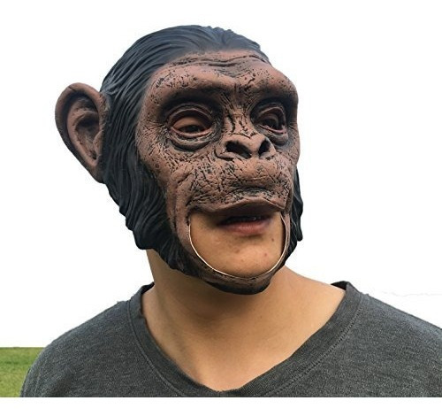 Máscara De Látex De Halloween Simios Animal Orangután
