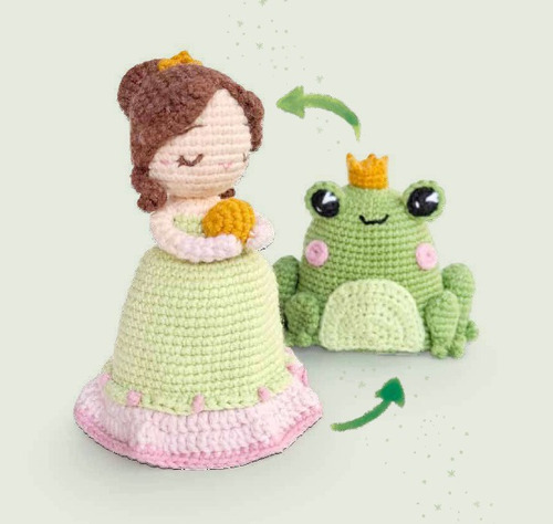 Amigurumi Set De Patrones De Muñecas Reversibles En Ingles