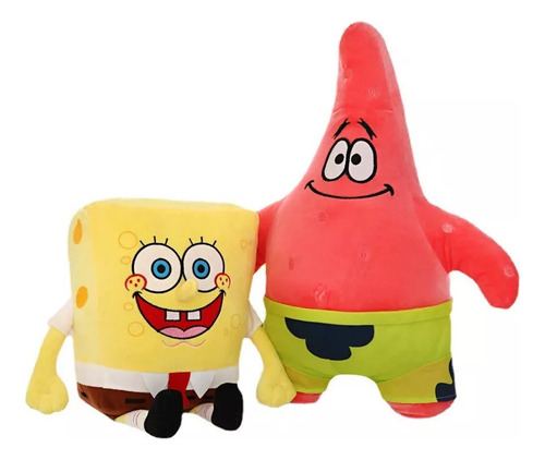 Set Peluche Bob Esponja Y Patricio Estrella 17 Cm