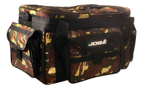 Bolsa Pesca Joga Plus Tamanho G Com Compartimentos E Alças Cor Camuflado