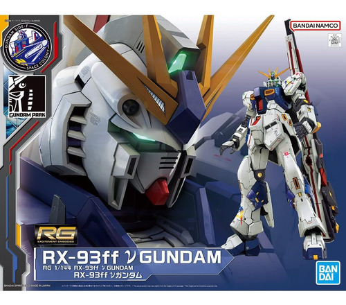 Figura de acción RX-93ff V Gundam de Bandai Gunpla Model Kit Real Grade Excitement Embodied