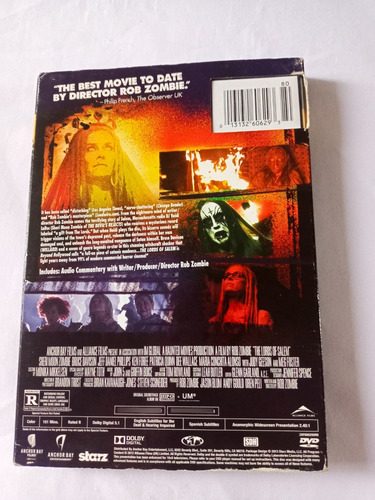 Dvd The Lords Of Salem Rob Zombie Brujas Portada Lenticular (Usado)