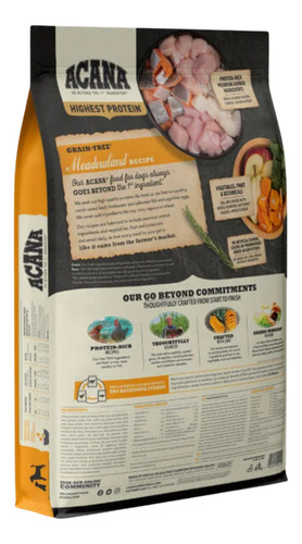 Acana Receta Meadowland Highest Protein Para Perro 2kg