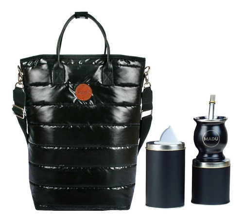 Imagen 1 de 10 de Set Matero Bolso Mochila Ushuaia Mate Bombilla Acero Inox