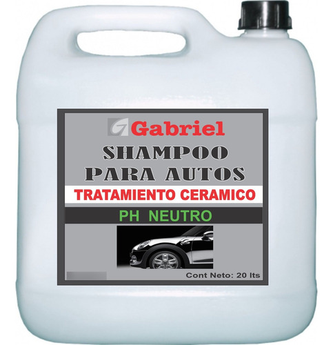 Shampoo Ph Neutro Tratamiento Ceramico De  Autos 20 Litros