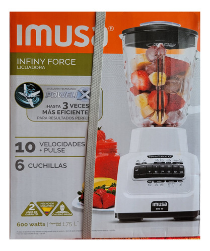 Licuadora Imusa Infiny Force 10 Velocidades