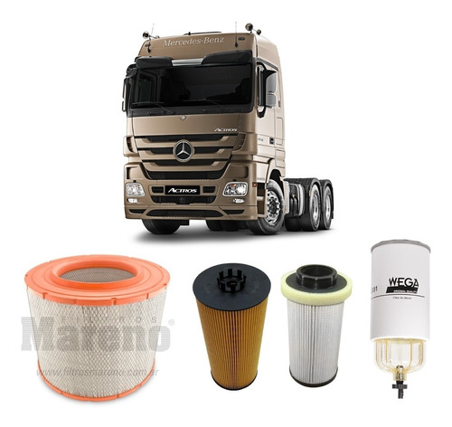 Kit 4 Filtros Mercedes Actros Wega