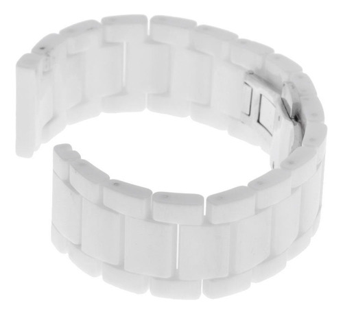 Correa De Reloj De Cerámica Blanca De 22 Mm