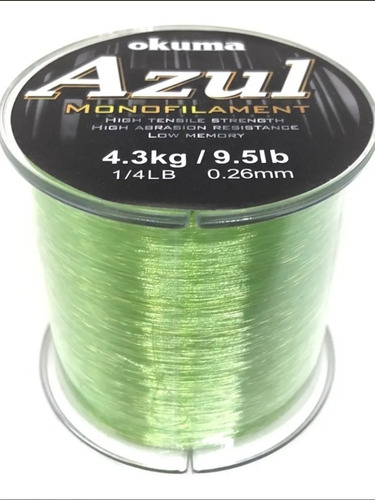 Tanza Nylon Bobina Okuma Azul 1/4 Lb 0,26mm 1900m 4.3kg