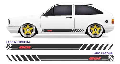 Adesivo Gol Quadrado Rebaixado Tuning Wv Cor 01