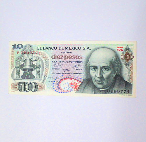 Billete De 10 Pesos Miguel Hidalgo Familia Aa