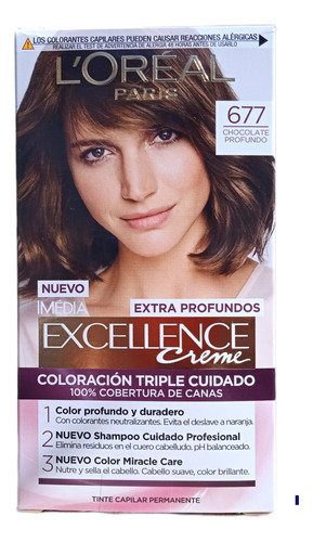 Tinta Loreal Excellence 677 Color Chocolate Puro