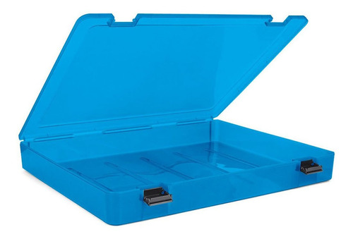 Imagem 2 de 2 de Kit Com 12 Pastas Pp Rígida Oficio Ll Azul Inject