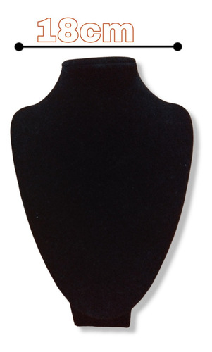 Imagen 4 de 7 de Exhibidor De Collares Bijou Terciopelo Negro C/ Base 25cm