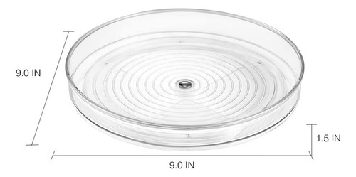 Idesign Plástico Reciclado Lazy Susan Plato Giratorio Org...