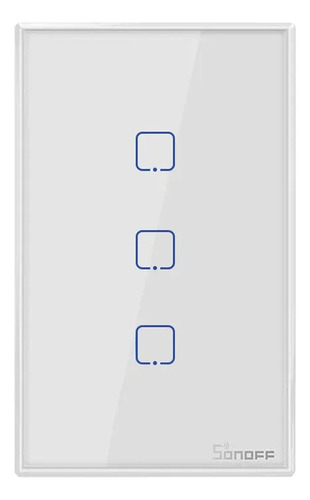 Interruptor Inteligente Wifi Sonoff 3 Botões Touch T0us3c Alexa Google Automação Branco