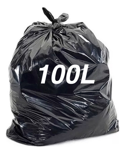 Saco De Lixo 100 Litros Leve 100 Unidades - Preto