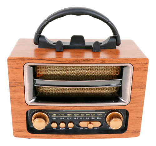 Radio Bluetooth Vintage Bocina Am/fm Usb Recargable 3w Madera