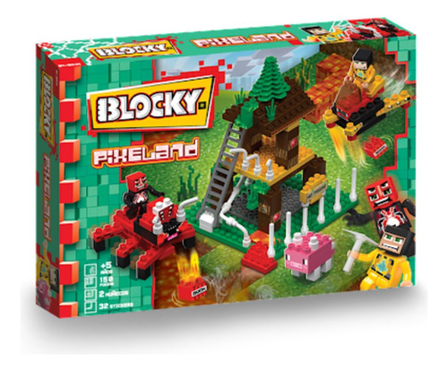Blocky Bloques Pixeland Bosque Aracnido .. En Magimundo !!!