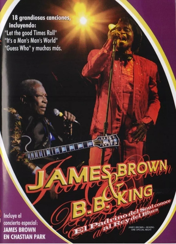 James Brown & Bb King Dvd Nuevo Padrino Del Soul Y Rey Blues