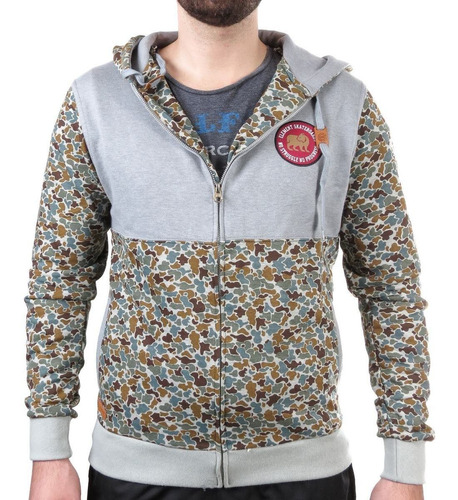 Buzo Campera Element Benton Hombre Capucha Cierre Algodón