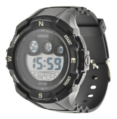 Imagen 3 de 10 de Reloj Hombre Aiwa Cronografo Deportivo Luz Sumergible Rm-27