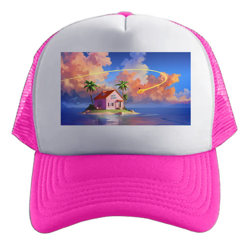 Dragon Ball Kame House Gorra Friki Tu Eres Rosa Chicle Talle Único Regulable Dragon Ball Kame House
