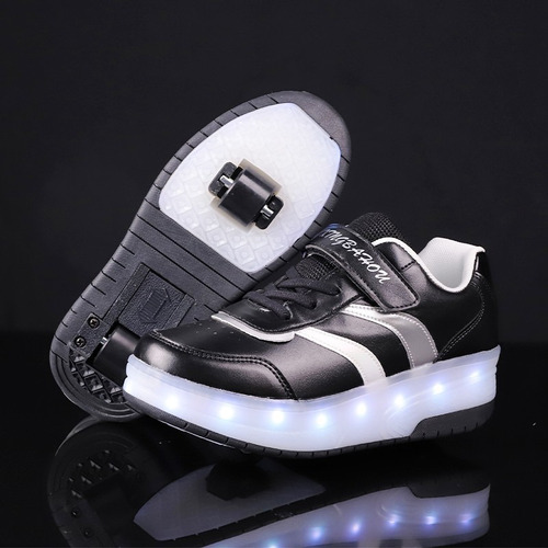 Zapatos De Ruedas Luminosos Para Niños Con Doble Rueda2024 [