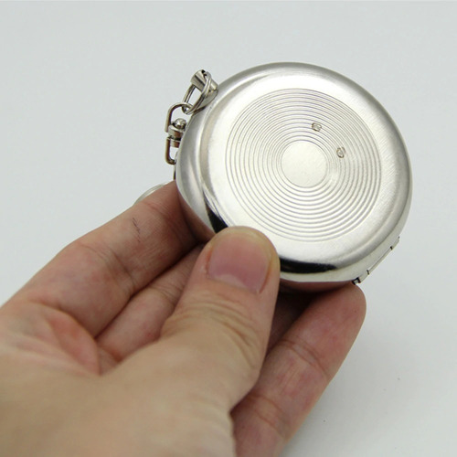 Cenicero Portátil De Bolsillo Tipo Reloj Llavero Inoxidable
