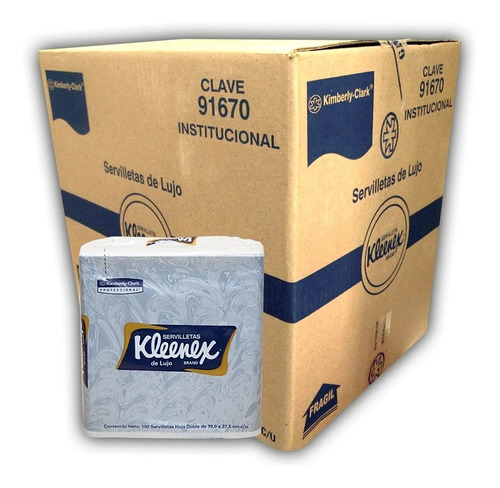 Servilleta Kleenex De Lujo Caja 12 Pqts De 100 Piezas C/u