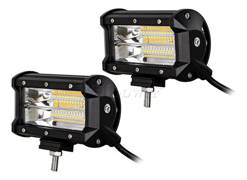 Neblinero Barra Led 72w Doble Color Off Road Original