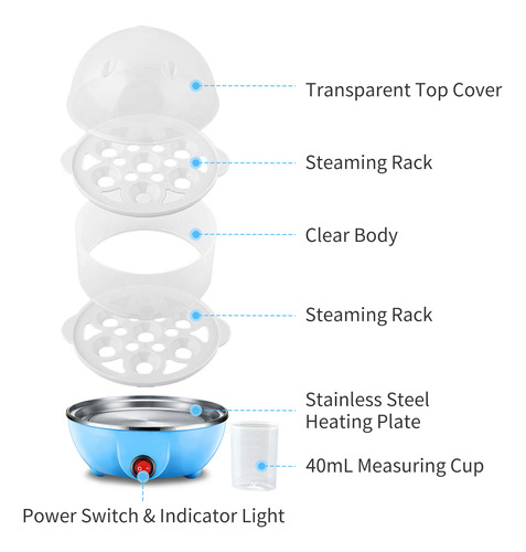 Cocina Eléctrica, Taza De Cocina Con Capacidad Para Huevos H