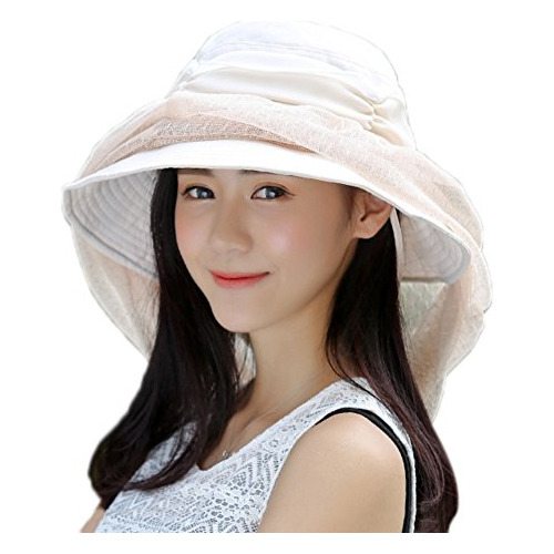 Sombrero De Sol Con Red Para La Cabeza Extraíble Para Mujer,