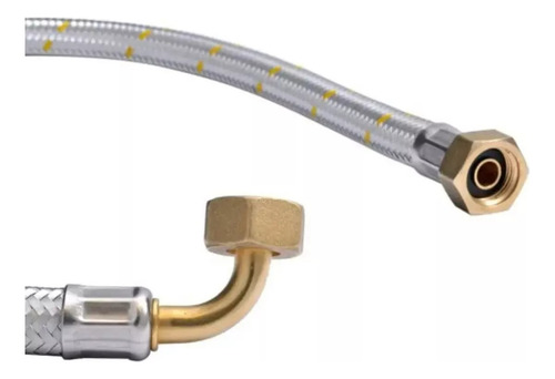 Flexible De Gas Con Codo Certificado Sec 1/2 Hi X 1/2 Hi