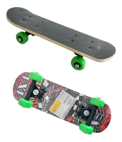 Skate Infantil Completo Junior Shape Radical Iniciante Verde